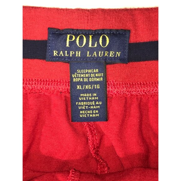 Polo Ralph Lauren Men's Red Drawstring Sleepwear Lounge Shorts - Picture 3 of 9